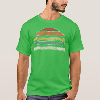 カメのサンセット 70年代 動物の友達 Tシャツ