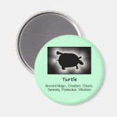 カメのトーテム動物霊的意味 マグネット (正面/裏面)