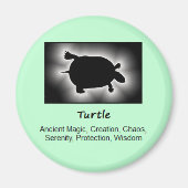 カメのトーテム動物霊的意味 マグネット (正面)
