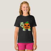 カメのハロウィン・パンプキン Tシャツ (正面フル)