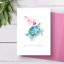 カメのバレンタインデーのカード カード