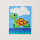 カメのパズルのためのアルファベットT ジグソーパズル (縦)