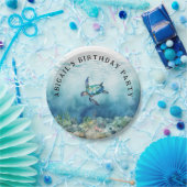 カメのパーソナライズされた誕生日パーティー ペーパープレート (パーティー)