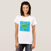 カメのビーチのテニス Tシャツ (正面フル)