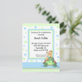 カメのベビーシャワーの警官の招待状 招待状 (スタンド正面)