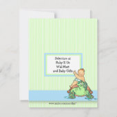 カメのベビーシャワーの警官の招待状 招待状 (裏面)