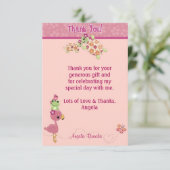 カメのベビーシャワーは3.5" x5"感謝していしています(平らなスタイル) サンキューカード (スタンド正面)