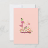 カメのベビーシャワーは3.5" x5"感謝していしています(平らなスタイル) サンキューカード (裏面)