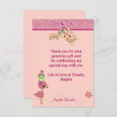 カメのベビーシャワーは3.5" x5"感謝していしています(平らなスタイル) サンキューカード (正面/裏面)