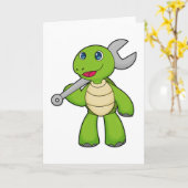 カメのメカニックレンチ カード (黄色い花)