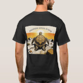 カメのモチベーションTシャツ 前進し続ける Tシャツ (裏面)