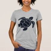 カメのロゴエンブレム ミシシッピアカミミガメ 亀 コピー Tシャツ (正面)