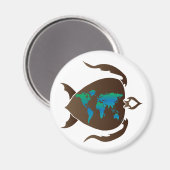 カメの世界 マグネット (正面/裏面)