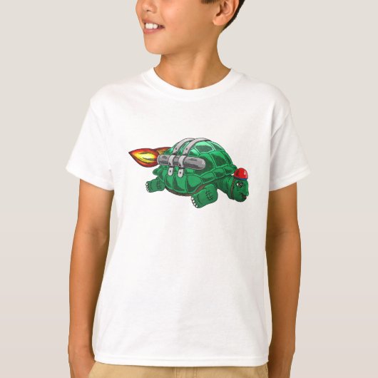 カメの初のジェットパック搭乗 Tシャツ (正面)