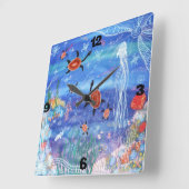 カメの夢の壁時計 スクエア壁時計 (傾斜)