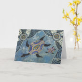 カメの夢 カード (黄色い花)