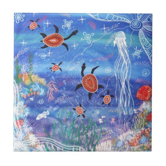 カメの夢 タイル (正面)