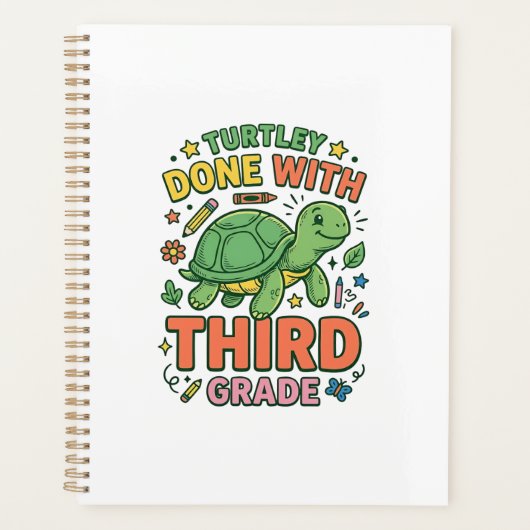カメの学校を卒業だ！Turtle School Shirt_ プランナー手帳 (正面)