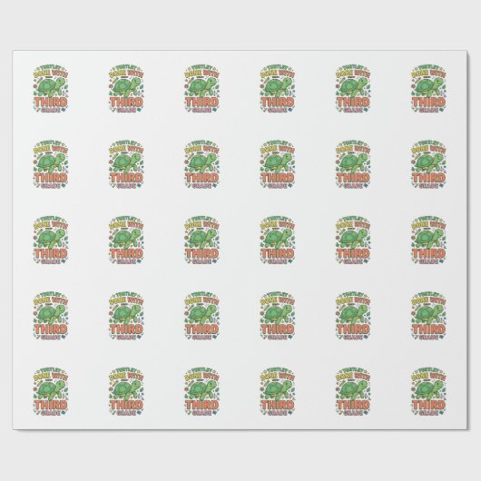 カメの学校を卒業だ！Turtle School Shirt_ ラッピングペーパー (フラット)