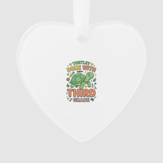 カメの学校を卒業！Turtle School Shirt_ オーナメント (正面)