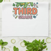 カメの学校を卒業！Turtle School Shirt_ キッチンタオル (折り畳み)