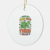 カメの学校を卒業!Turtle School Shirt_ セラミックオーナメント (左)