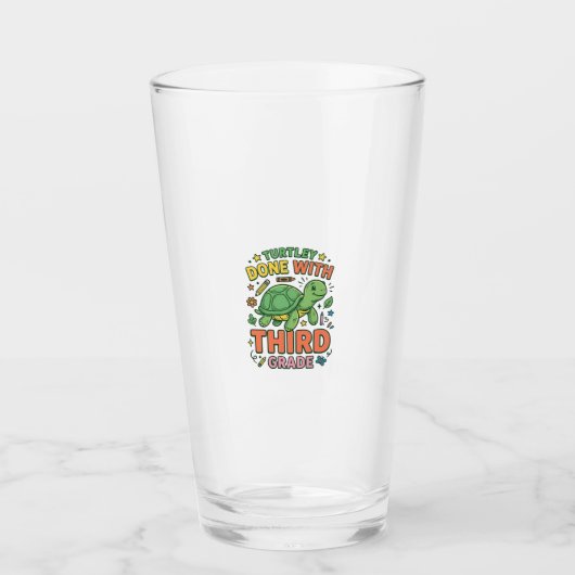 カメの学校を卒業！Turtle School Shirt_ タンブラーグラス (正面)