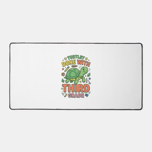 カメの学校を卒業！Turtle School Shirt_ デスクマット (正面)
