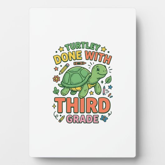 カメの学校を卒業！Turtle School Shirt_ フォトプラーク (正面)