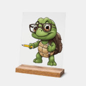 カメの学校生活 アクリルサイン (傾斜)
