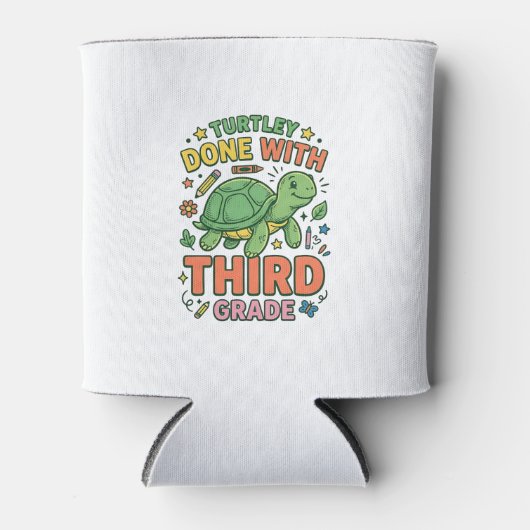 カメの学校Tシャツ_亀の学校を卒業 缶クーラー (正面)