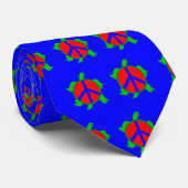 カメの平和タイ ネクタイ (ロール)