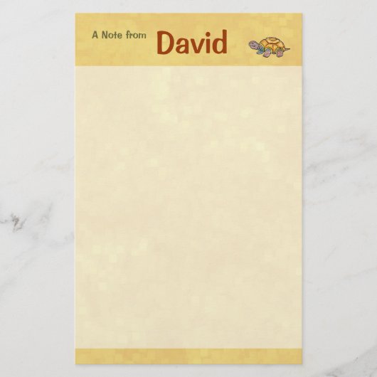 カメの文房具 便箋 (正面)