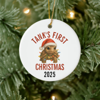 カメの最初のクリスマス 2025 セラミックオーナメント