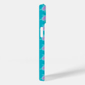 カメの水彩画風デザインのアクアピンク Case-Mate iPhoneケース (裏面 / 右)