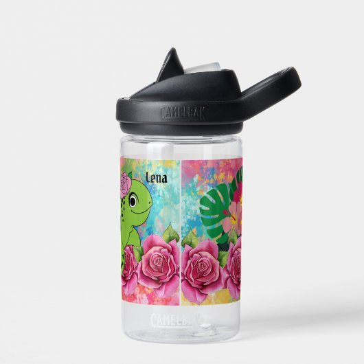 カメの水筒子供へ ウォーターボトル (左面)