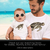 カメの海洋生物 ベビーボディスーツ