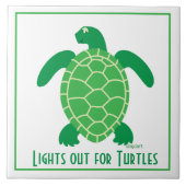 カメの消灯 タイル (正面)