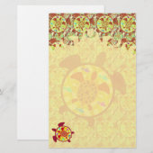 カメの炎の文房具内のカメ 便箋 (正面/裏面)