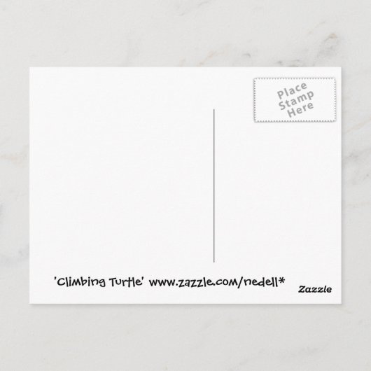 カメの登るポストカード ポストカード (裏面)