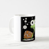 カメの白11のozのクラシックで白いマグ コーヒーマグカップ (正面左)