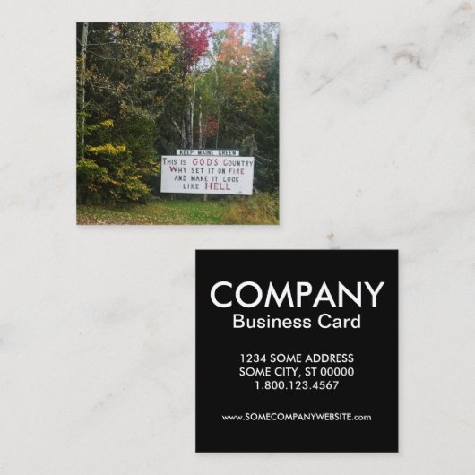 カメの移動 スクエア名刺 (正面/裏面)