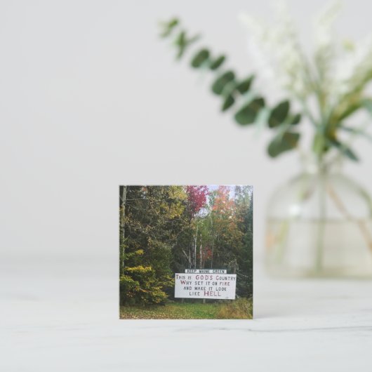 カメの移動 スクエア名刺 (スタンド正面)