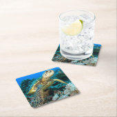 カメの組 スクエアペーパーコースター (インサイチュ)