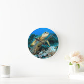 カメの組 ラウンド壁時計 (ホーム)