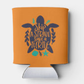 カメの絶滅危救険な海の動物をひそめる 缶クーラー (裏面)