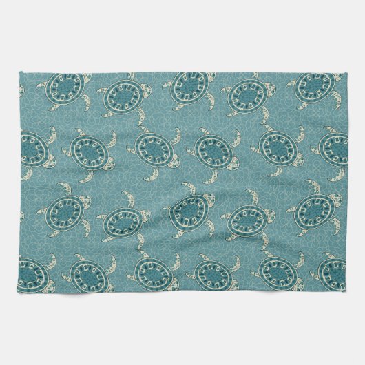 カメの背景 キッチンタオル (横)