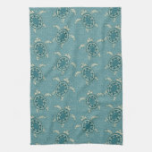 カメの背景 キッチンタオル (縦)