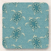 カメの背景 コースター (正面)