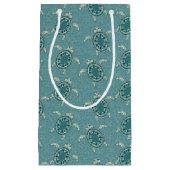 カメの背景 スモールペーパーバッグ (正面)